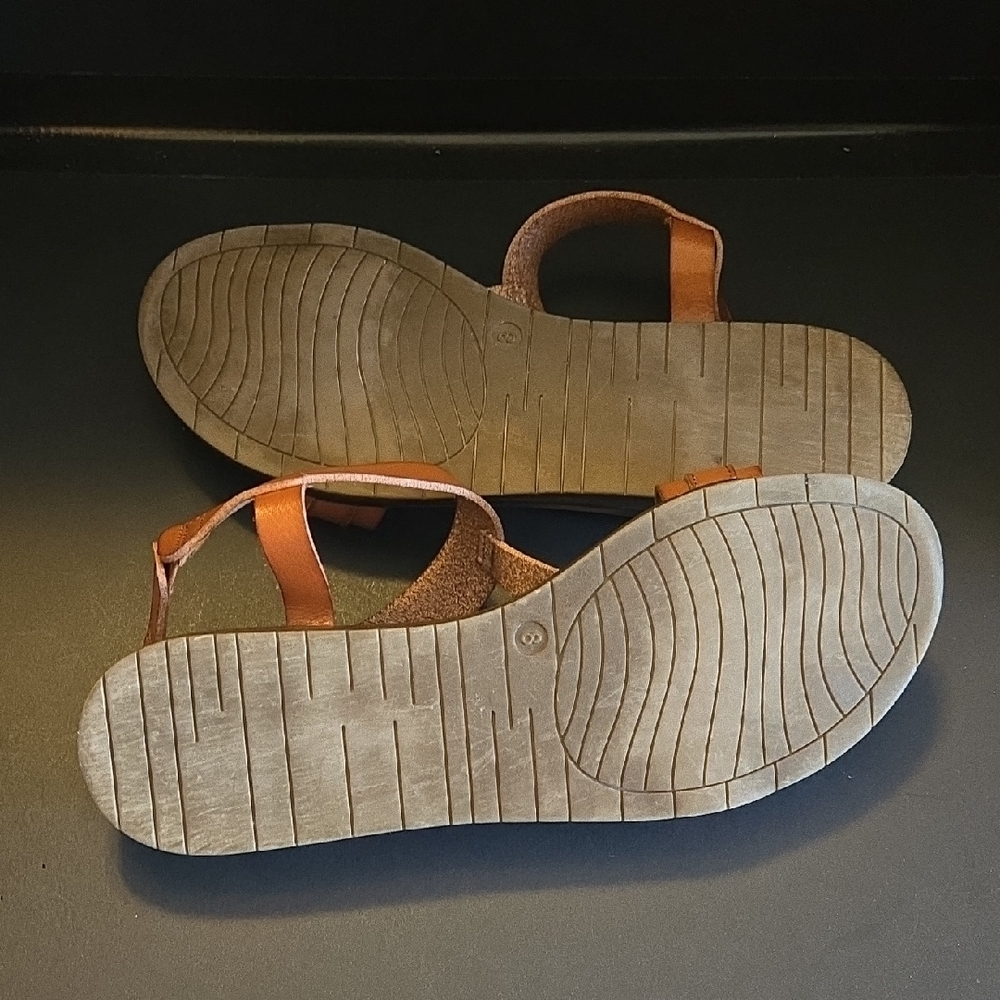 Chic Tan Leather Sandals - image 5